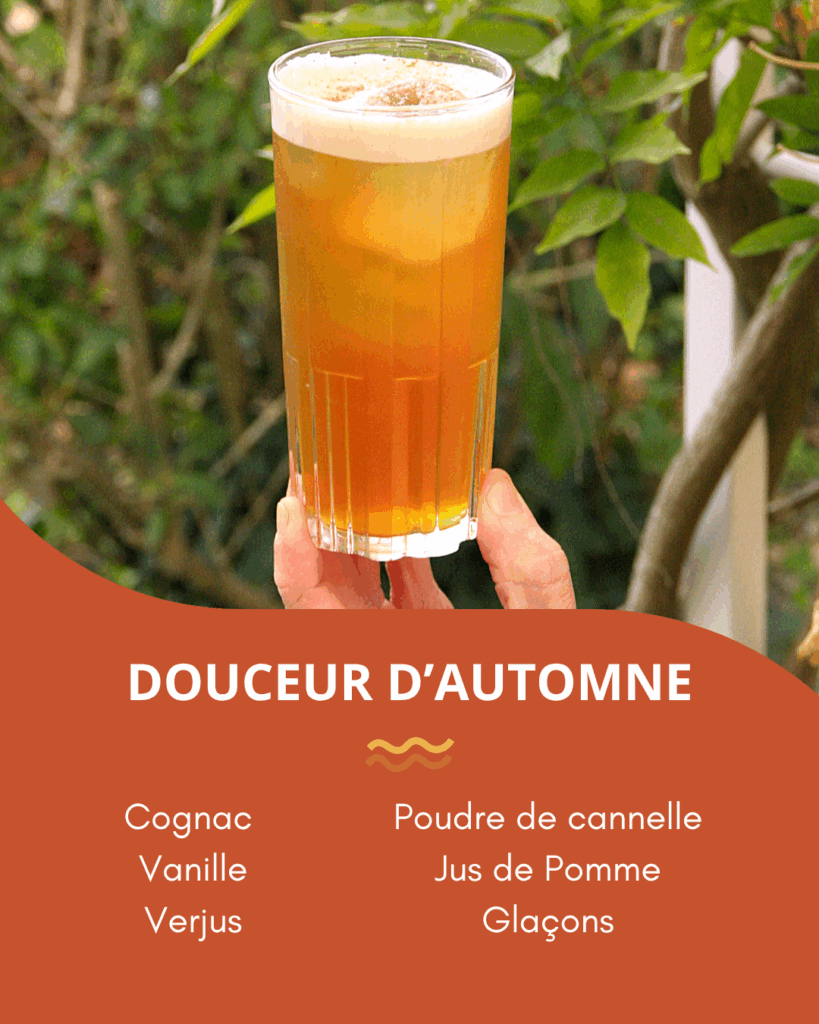 Douceur d'Automne - cocktail - cognac - mixologie cognac - MFR de Vayres - Cognac Festival